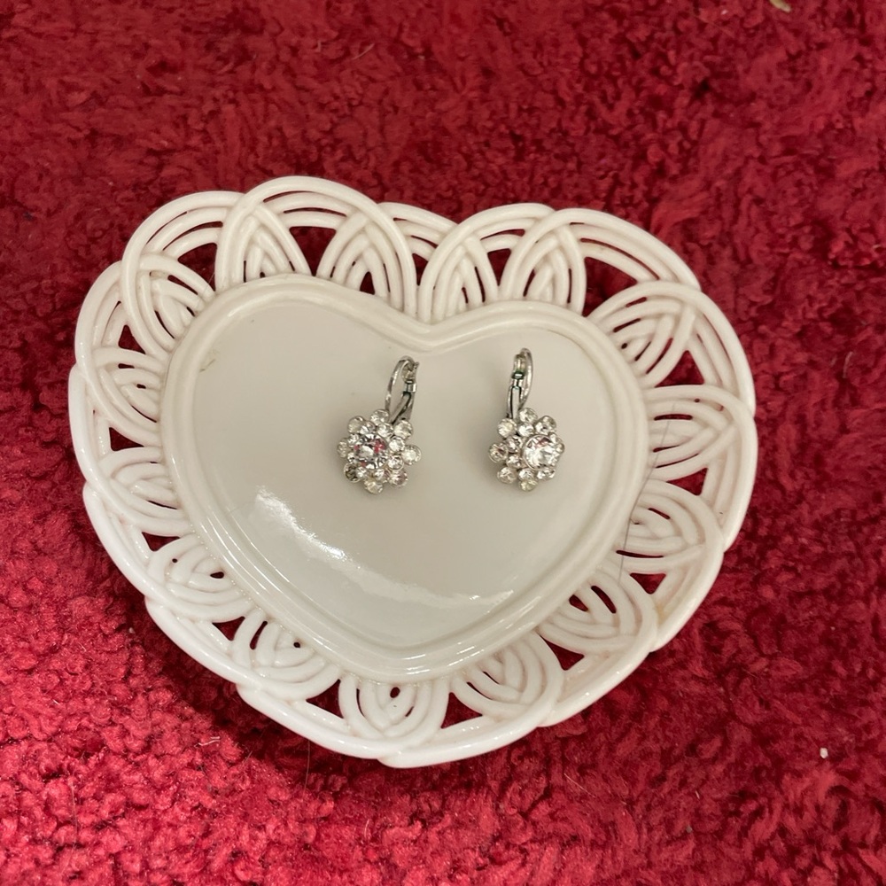 Diamond Floral Earrings